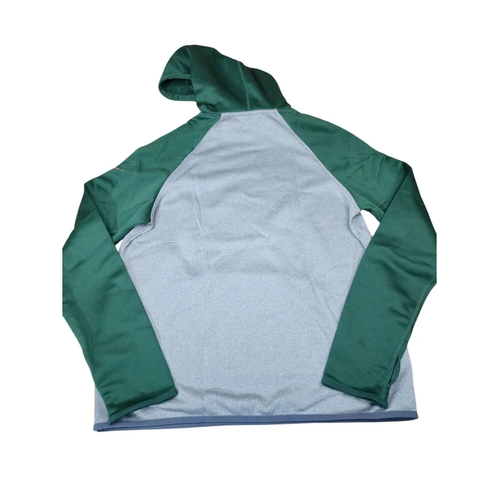 New York Jets Nike Therma Fit Hoodie Sweatshirt Youth Medium NFL Gray‎ Green